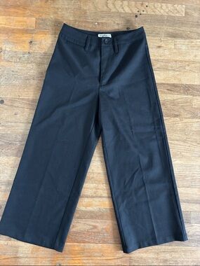 Reformation Black Tailored High-Rise Cropped Trousers